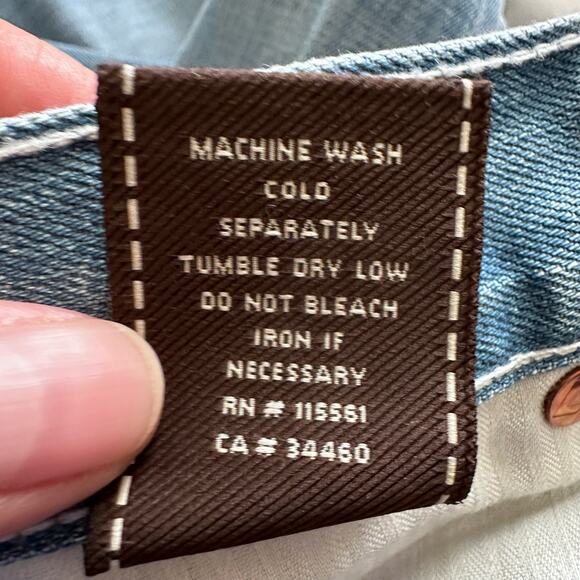 7 For All Mankind Light Wash Bootcut Jeans Distressed Size 29 - Picture 11 of 13